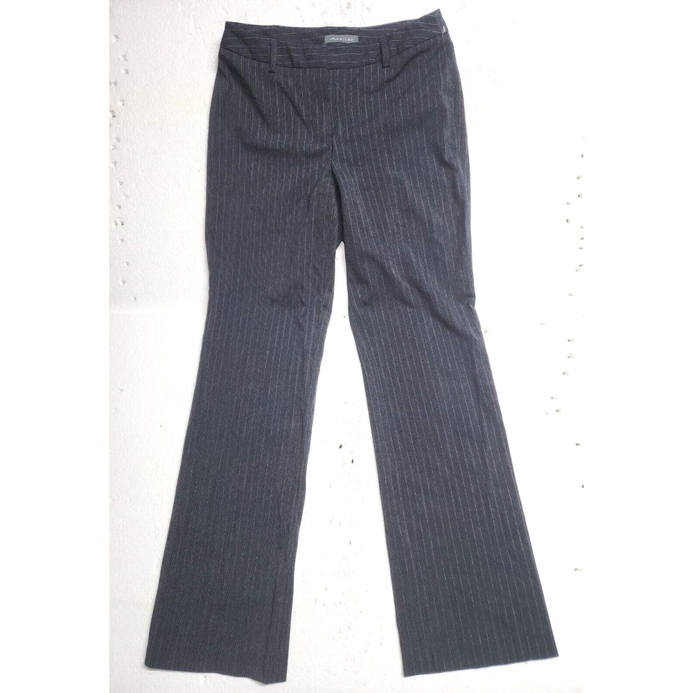 Atelier Pants Women Size 2 Gray Striped Pull On Casual Cocktail Party Formal